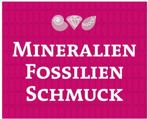 Messelogo der Messe Mineralien Fossilien Schmuck